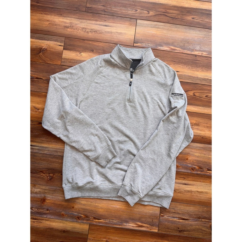 F&G‎ Tech Quarter Zip Pullover Mens XL Grey Firestone Country Club Golf